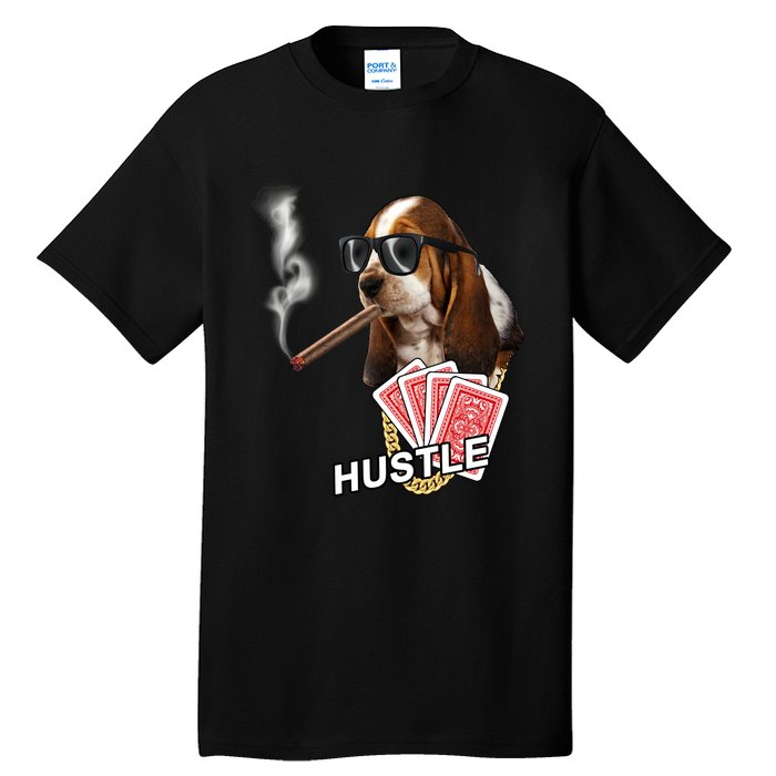 Hustle Hound Gambling Dog Tee Tall T-Shirt