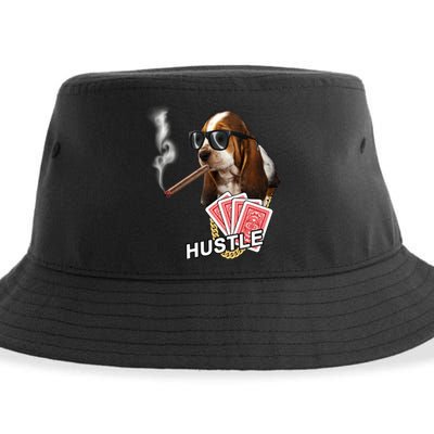 Hustle Hound Gambling Dog Tee Sustainable Bucket Hat