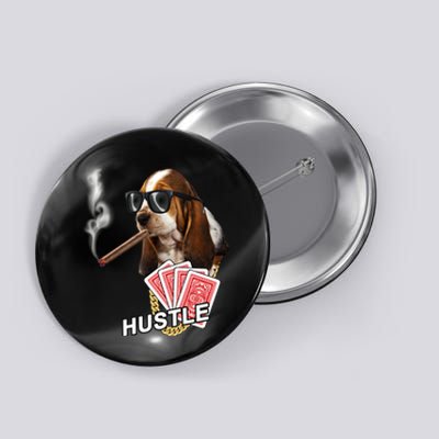 Hustle Hound Gambling Dog Tee Button