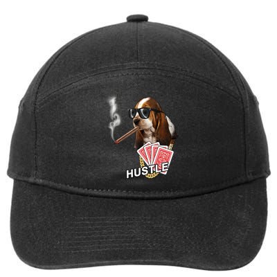 Hustle Hound Gambling Dog Tee 7-Panel Snapback Hat