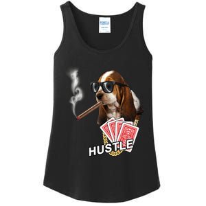 Hustle Hound Gambling Dog Tee Ladies Essential Tank