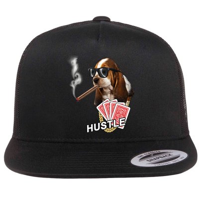 Hustle Hound Gambling Dog Tee Flatbill Hat