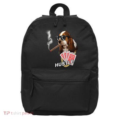 Hustle Hound Gambling Dog Tee 16 in Basic Backpack