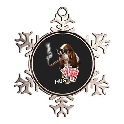 Hustle Hound Gambling Dog Tee Metallic Star Ornament