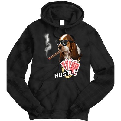 Hustle Hound Gambling Dog Tee Tie Dye Hoodie