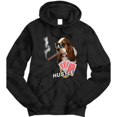 Hustle Hound Gambling Dog Tee Tie Dye Hoodie