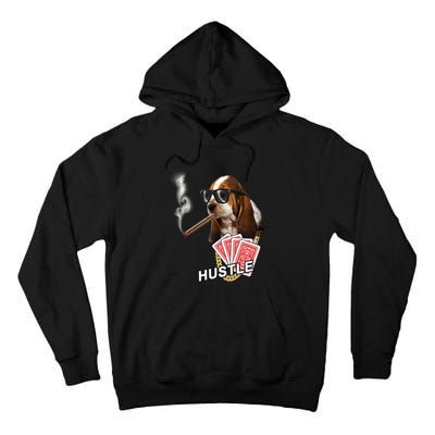 Hustle Hound Gambling Dog Tee Tall Hoodie