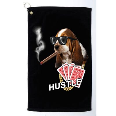 Hustle Hound Gambling Dog Tee Golf Towel