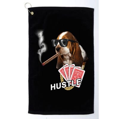 Hustle Hound Gambling Dog Tee Platinum Collection Golf Towel