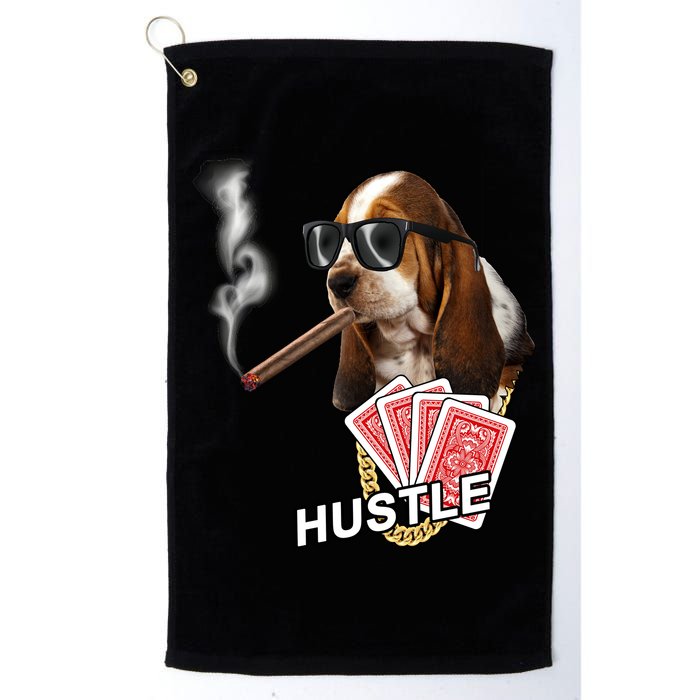 Hustle Hound Gambling Dog Tee Golf Towel