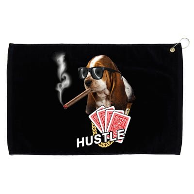 Hustle Hound Gambling Dog Tee Grommeted Golf Towel