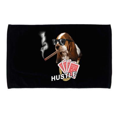 Hustle Hound Gambling Dog Tee Microfiber Hand Towel