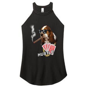 Hustle Hound Gambling Dog Tee Women’s Perfect Tri Rocker Tank