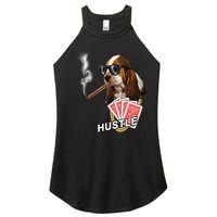 Hustle Hound Gambling Dog Tee Women's Perfect Tri Rocker Tank