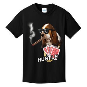 Hustle Hound Gambling Dog Tee Kids T-Shirt