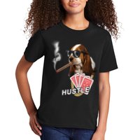 Hustle Hound Gambling Dog Tee Kids T-Shirt