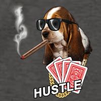 Hustle Hound Gambling Dog Tee Vector Backpack