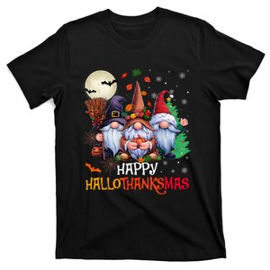 Happy Hallothanksmas Gnomes Lover Halloween Merry Christmas Hoodie T-Shirt