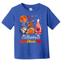 Happy Hallothanksmas Gnomes Halloween Thanksgiving Christmas Cute Gift Toddler T-Shirt