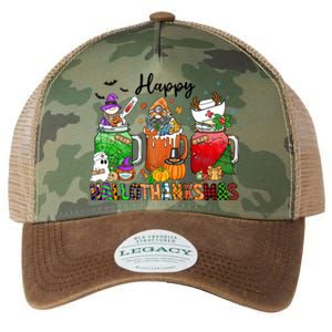 Happy Hallothanksmas Gnome Nurse Halloween Costume Pumpkin Gift Legacy Tie Dye Trucker Hat