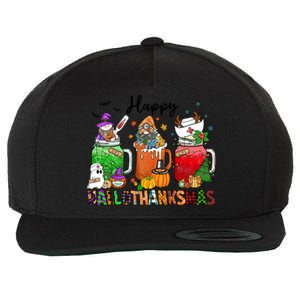 Happy Hallothanksmas Gnome Nurse Halloween Costume Pumpkin Gift Wool Snapback Cap