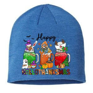 Happy Hallothanksmas Gnome Nurse Halloween Costume Pumpkin Gift Sustainable Beanie