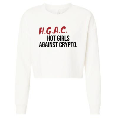 H.G.A.C. Hot Girls Against Crypto Cropped Pullover Crew