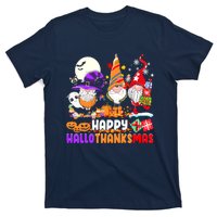 Happy Hallothanksmas Gnomes Halloween Thanksgiving Christmas T-Shirt