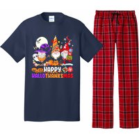 Happy Hallothanksmas Gnomes Halloween Thanksgiving Christmas Pajama Set