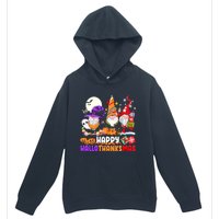 Happy Hallothanksmas Gnomes Halloween Thanksgiving Christmas Urban Pullover Hoodie