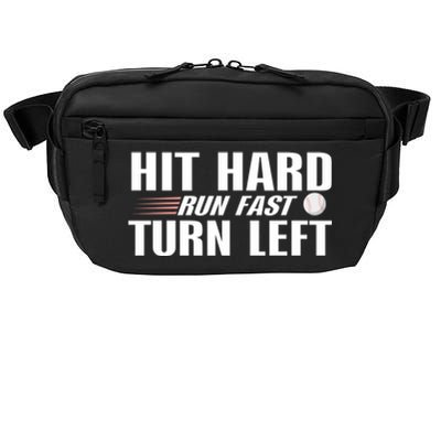 Hit Hard Gift Run Fast Gift Turn Left Gift Funny Baseball Great Gift Crossbody Pack