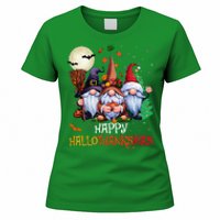 Happy Hallothanksmas Gnomes Lover Halloween Merry Christmas Women's T-Shirt