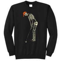 Hilarious Halloween Golfing with Skeleton Sports Golfer Sweatshirt