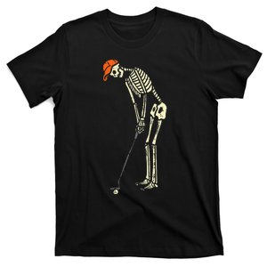 Hilarious Halloween Golfing with Skeleton Sports Golfer T-Shirt