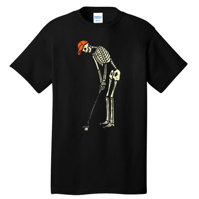 Hilarious Halloween Golfing with Skeleton Sports Golfer Tall T-Shirt