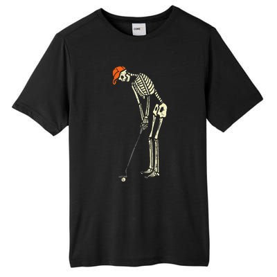 Hilarious Halloween Golfing with Skeleton Sports Golfer Tall Fusion ChromaSoft Performance T-Shirt