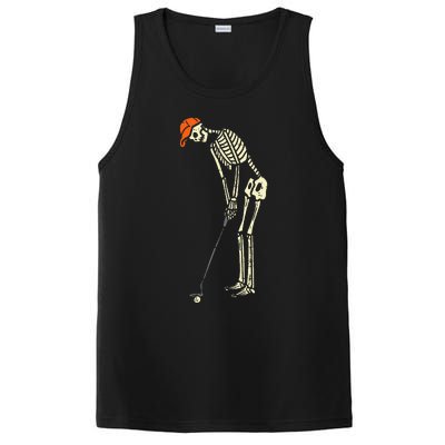 Hilarious Halloween Golfing with Skeleton Sports Golfer PosiCharge Competitor Tank