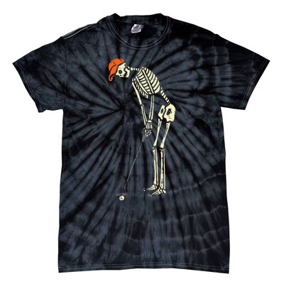 Hilarious Halloween Golfing with Skeleton Sports Golfer Tie-Dye T-Shirt