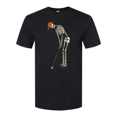 Hilarious Halloween Golfing with Skeleton Sports Golfer Softstyle CVC T-Shirt