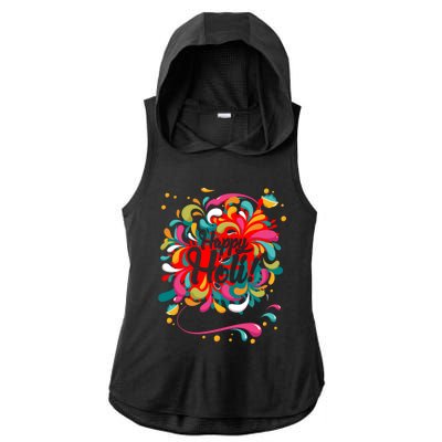 Happy Holi Gift For Indians Funny Gift Ladies PosiCharge Tri-Blend Wicking Draft Hoodie Tank