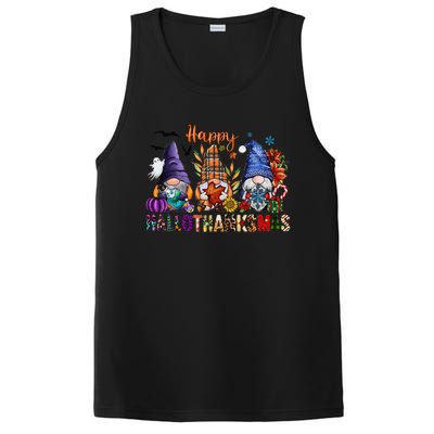 Happy Hallothanksmas Gnomes Halloween Thanksgiving Christmas PosiCharge Competitor Tank