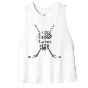 Hockey Hockey Gift Women's Racerback Cropped Tank