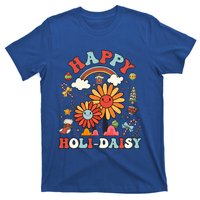 Happy Holimeaningful Giftdaisy Retro Retro Pink Christmas Daisy Retro Gift T-Shirt