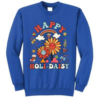 Happy Holimeaningful Giftdaisy Retro Retro Pink Christmas Daisy Retro Gift Tall Sweatshirt