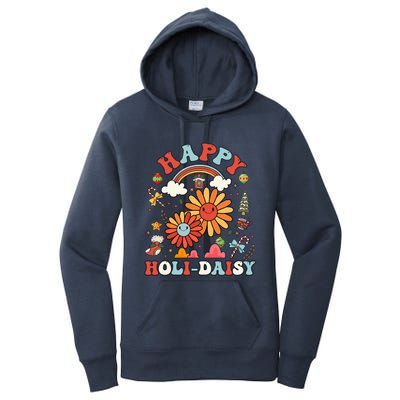 Happy Holimeaningful Giftdaisy Retro Retro Pink Christmas Daisy Retro Gift Women's Pullover Hoodie