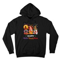 Happy Hallothanksmas Gnome Halloween Thanksgiving Christmas Hoodie