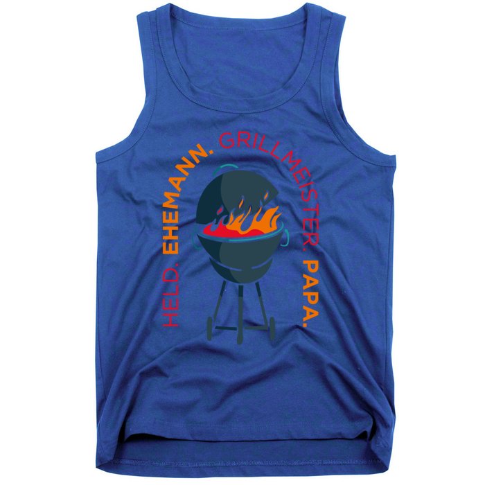 Hero Husband Grill Master Papa Family Father Gift Tank Top