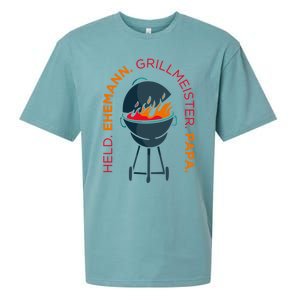 Hero Husband Grill Master Papa Family Father Gift Sueded Cloud Jersey T-Shirt