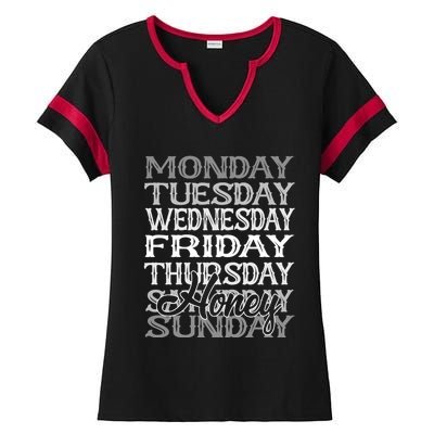 Heart Honey Grandma MotherS Day Family Christmas Week Cool Gift Ladies Halftime Notch Neck Tee