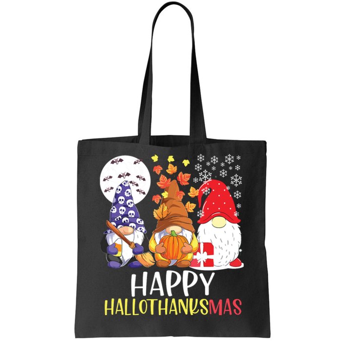 Happy Hallothanksmas Gnomes Tote Bag